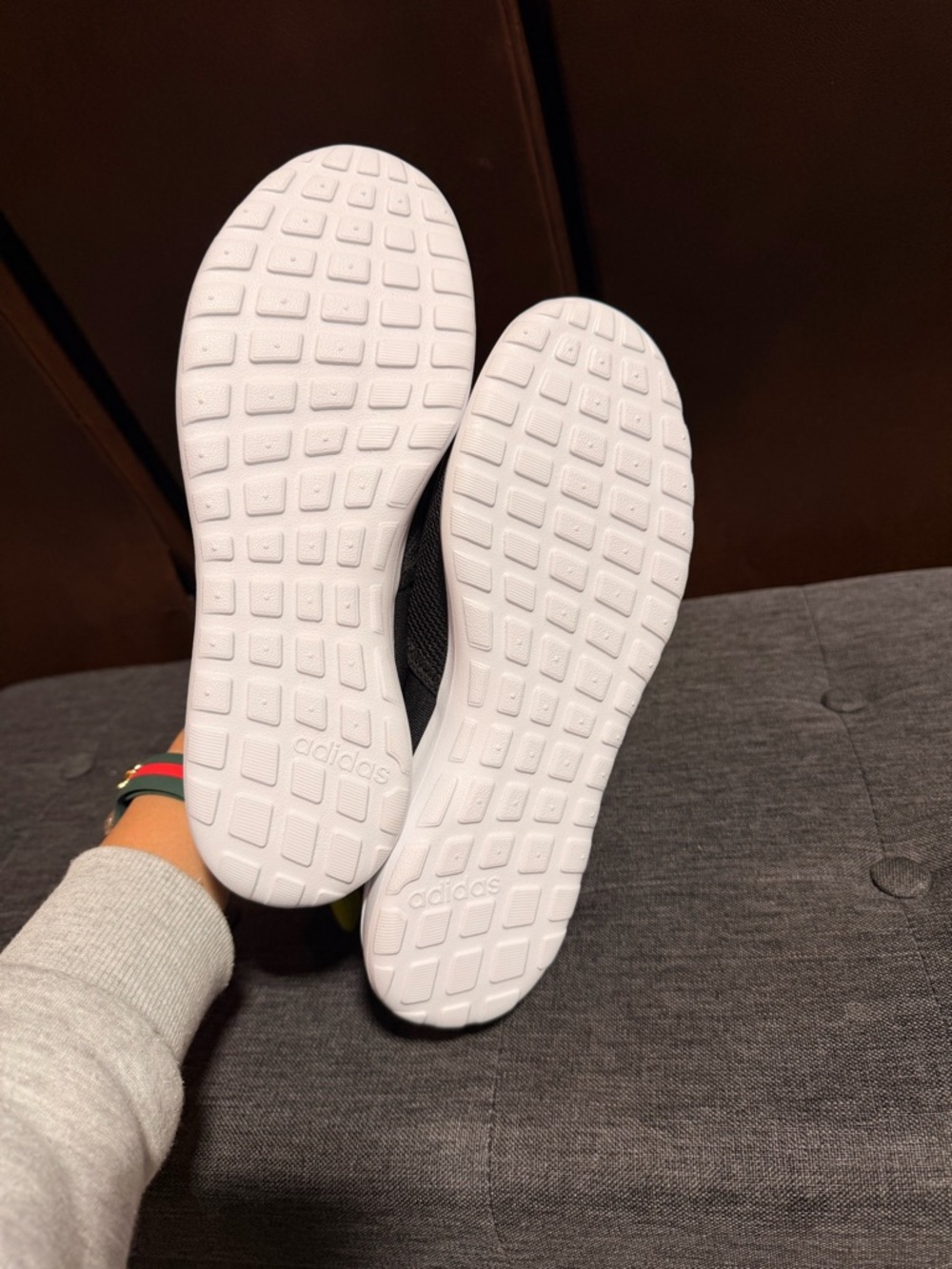 adidas Kids Black Slip-On Knit Sneakers with White Sole - Picture 5 of 6